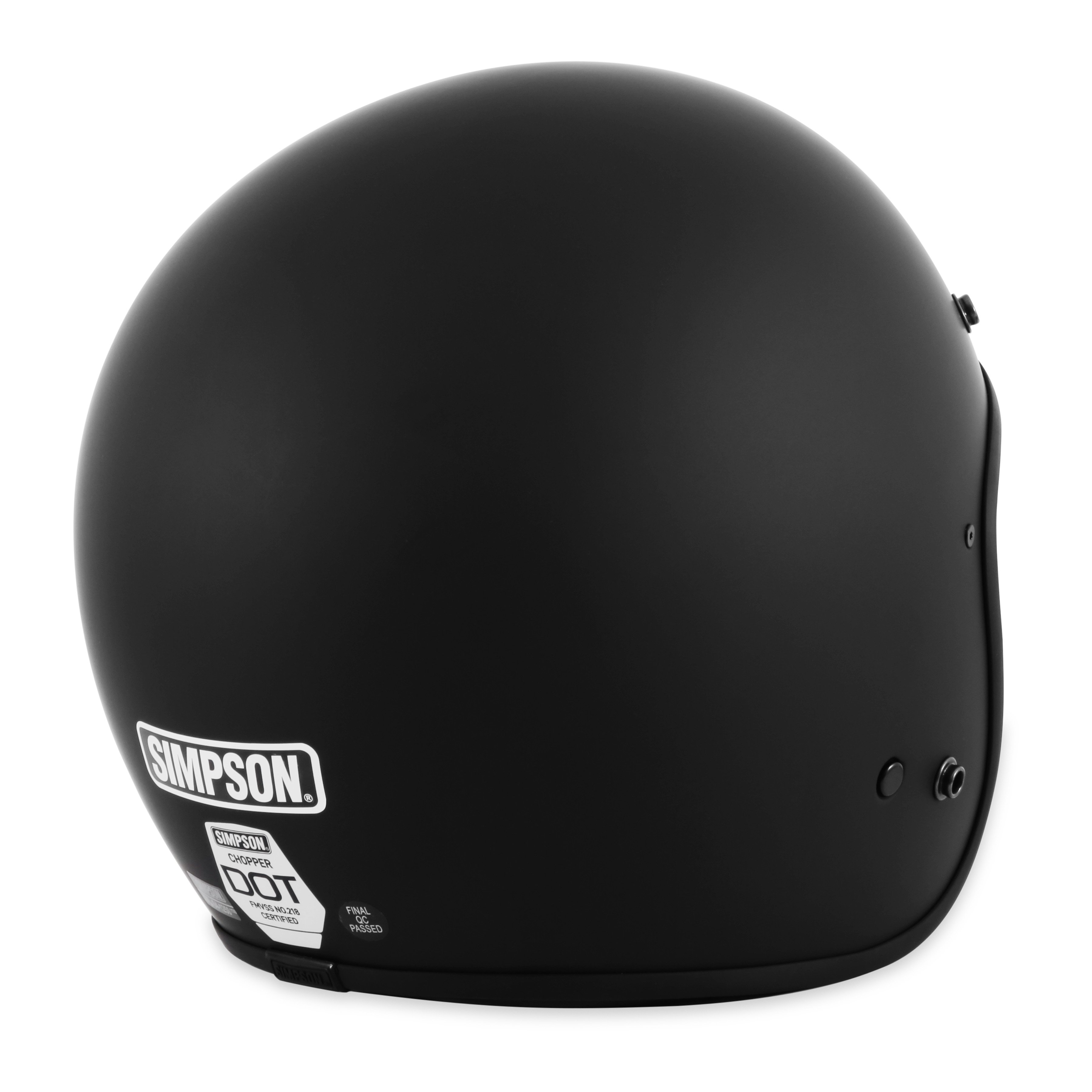 Simpson Chopper Flat Black Helmet - Speed Addicts